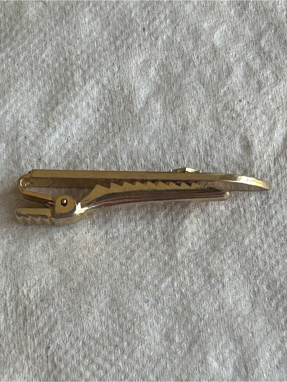 Vintage Anson Masonic Square & Compass Tie Clip in Silver and Gold w Blue Enamel - Picture 3 of 9